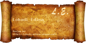 Lokodi Edina névjegykártya