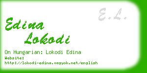 edina lokodi business card